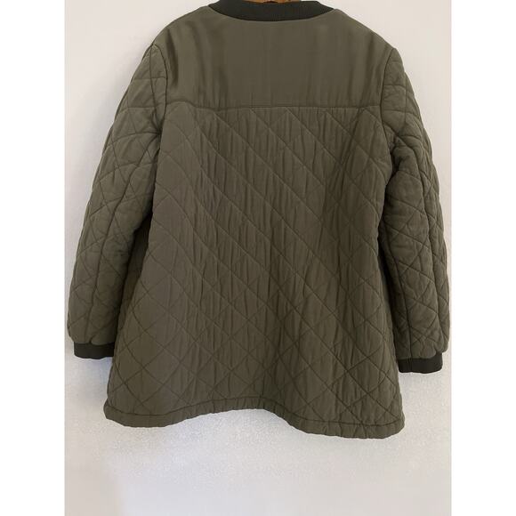 Old Navy Quilted Jacket Women XL Olive Green Lightweight Outdoor Soft Cozy - Picture 2 of 9